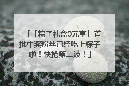 「粽子礼盒0元享」首批中奖粉丝已经吃上粽子啦！快抢第二波！
