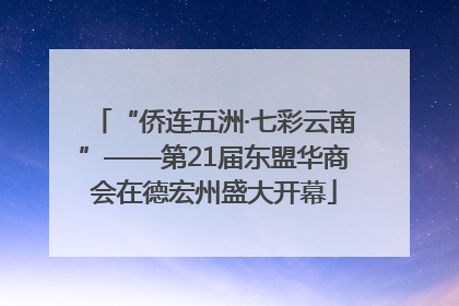 “侨连五洲·七彩云南”——第21届东盟华商会在德宏州盛大开幕