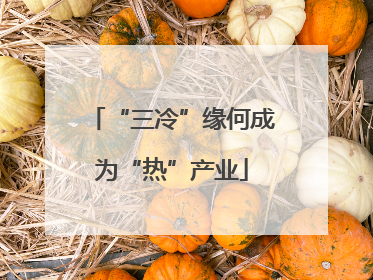 “三冷”缘何成为“热”产业