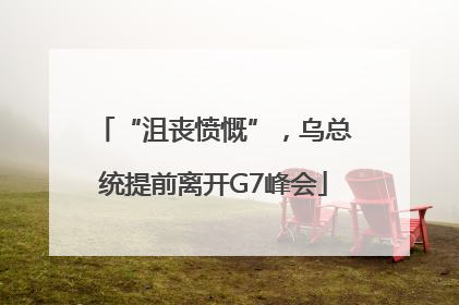“沮丧愤慨”，乌总统提前离开G7峰会