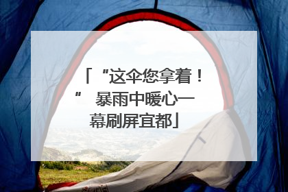 “这伞您拿着！” 暴雨中暖心一幕刷屏宜都
