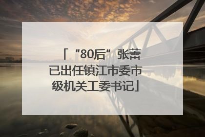 “80后”张蕾已出任镇江市委市级机关工委书记