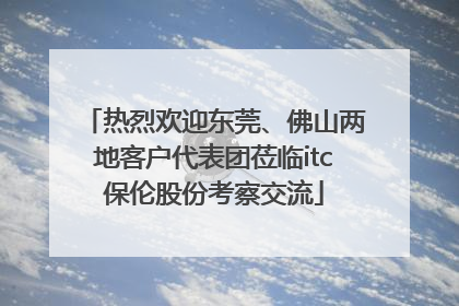 热烈欢迎东莞、佛山两地客户代表团莅临itc保伦股份考察交流