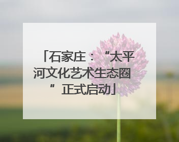石家庄：“太平河文化艺术生态圈”正式启动