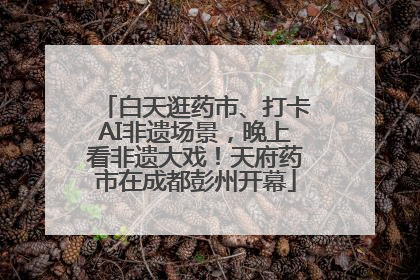 白天逛药市、打卡AI非遗场景，晚上看非遗大戏！天府药市在成都彭州开幕