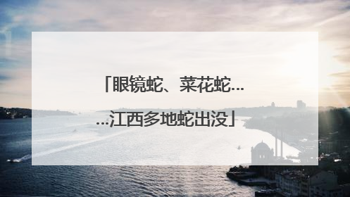 眼镜蛇、菜花蛇……江西多地蛇出没