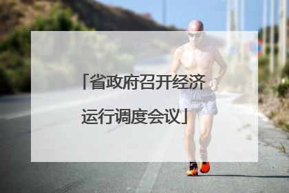 省政府召开经济运行调度会议