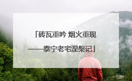砖瓦重吟 烟火重现——泰宁老宅涅槃记