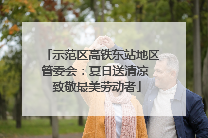 示范区高铁东站地区管委会：夏日送清凉 致敬最美劳动者