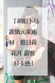 祁阳下马渡镇元家庙村：夏日荷花开 游客打卡热