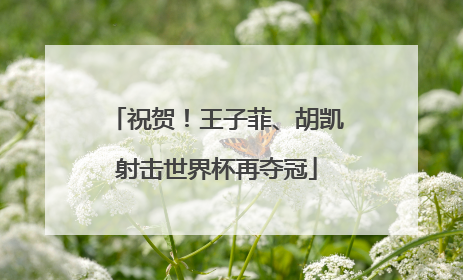 祝贺！王子菲、胡凯射击世界杯再夺冠