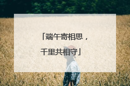 端午寄相思，千里共相守