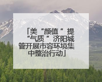 美“颜值 ”提“气质 ”济阳城管开展市容环境集中整治行动