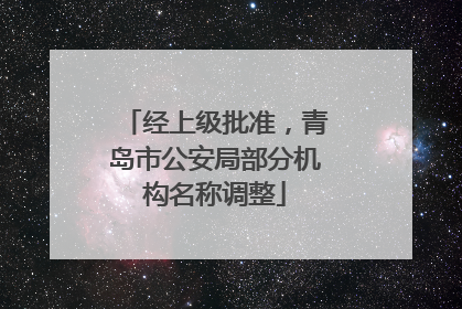 经上级批准，青岛市公安局部分机构名称调整