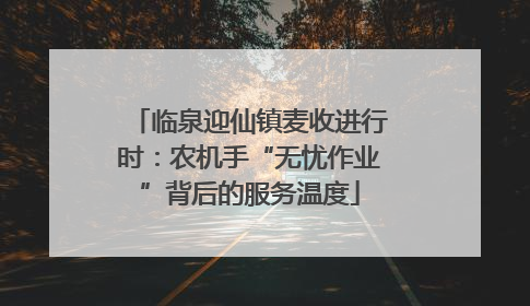 临泉迎仙镇麦收进行时：农机手“无忧作业”背后的服务温度