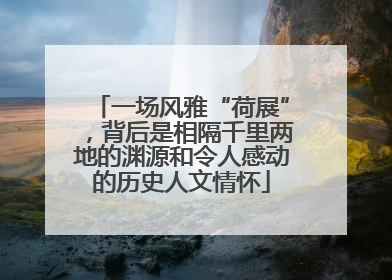 一场风雅“荷展”，背后是相隔千里两地的渊源和令人感动的历史人文情怀