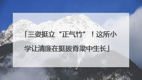 三姿挺立“正气竹”！这所小学让清廉在挺拔脊梁中生长