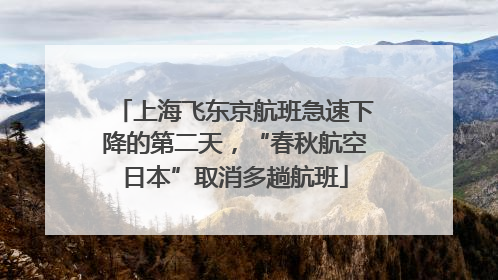 上海飞东京航班急速下降的第二天，“春秋航空日本”取消多趟航班