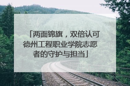 两面锦旗，双倍认可德州工程职业学院志愿者的守护与担当