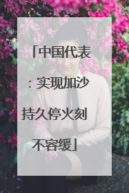 中国代表：实现加沙持久停火刻不容缓
