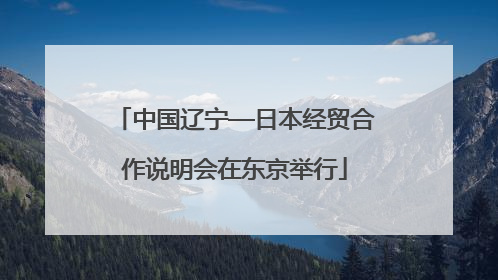 中国辽宁—日本经贸合作说明会在东京举行