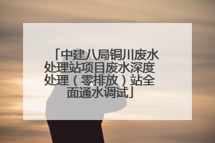 中建八局铜川废水处理站项目废水深度处理（零排放）站全面通水调试