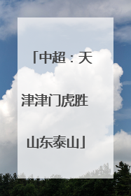 中超：天津津门虎胜山东泰山