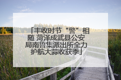 丰收时节“警”相随 菏泽成武县公安局南鲁集派出所全力护航大蒜收获季