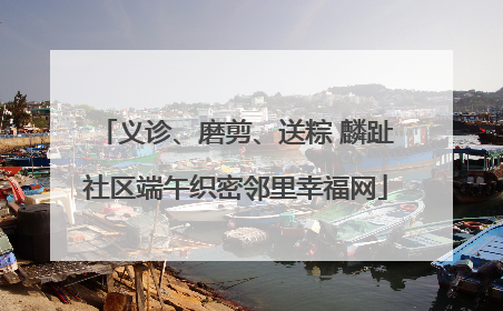 义诊、磨剪、送粽 麟趾社区端午织密邻里幸福网