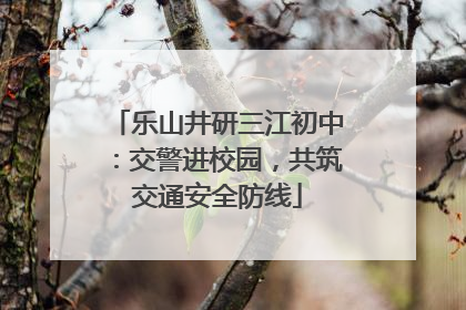 乐山井研三江初中：交警进校园，共筑交通安全防线