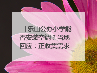 乐山公办小学能否安装空调？当地回应：正收集需求，部分中小学已启动安装｜云求助