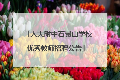人大附中石景山学校优秀教师招聘公告