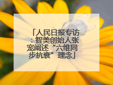 人民日报专访：智美创始人张宠阐述“六维同步抗衰”理念