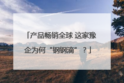 产品畅销全球 这家豫企为何“钢钢滴”？