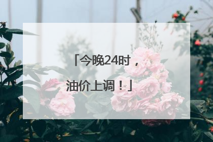 今晚24时，油价上调！