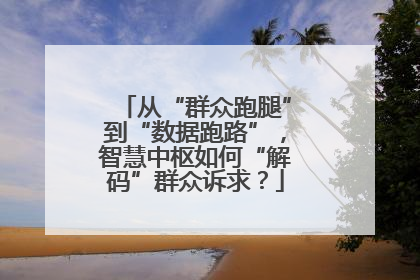 从“群众跑腿”到“数据跑路”，智慧中枢如何“解码”群众诉求？