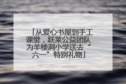 从爱心书屋到手工课堂，跃莱公益团队为羊楼洞小学送去“六一”特别礼物