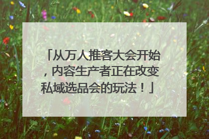 从万人推客大会开始，内容生产者正在改变私域选品会的玩法！