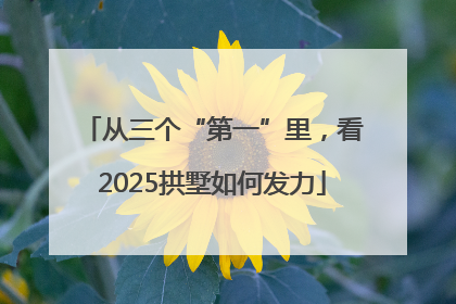 从三个“第一”里，看2025拱墅如何发力