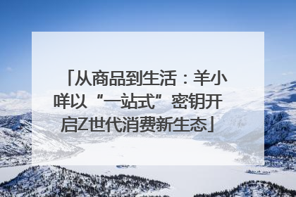 从商品到生活：羊小咩以“一站式”密钥开启Z世代消费新生态