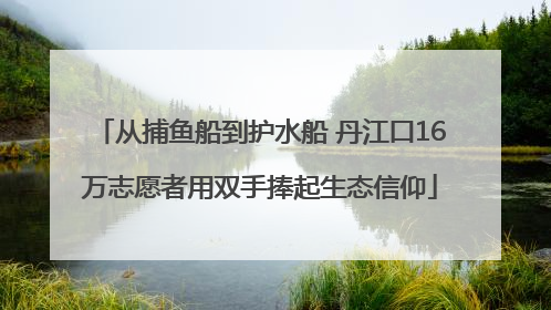 从捕鱼船到护水船 丹江口16万志愿者用双手捧起生态信仰