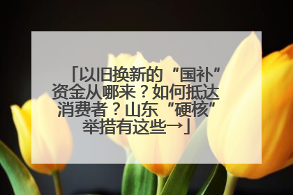 以旧换新的“国补”资金从哪来？如何抵达消费者？山东“硬核”举措有这些→