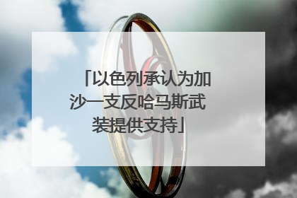 以色列承认为加沙一支反哈马斯武装提供支持
