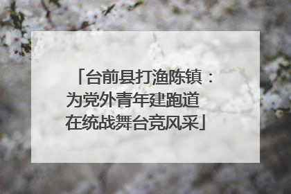 台前县打渔陈镇：为党外青年建跑道 在统战舞台竞风采