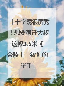 十字绣银屏秀！想要宿迁大叔这幅3.5米《金陵十二钗》的举手