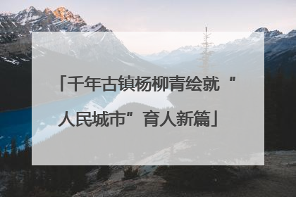千年古镇杨柳青绘就“人民城市”育人新篇