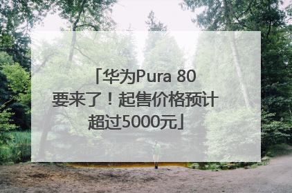 华为Pura 80要来了！起售价格预计超过5000元