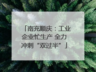 南充顺庆：工业企业忙生产 全力冲刺“双过半”