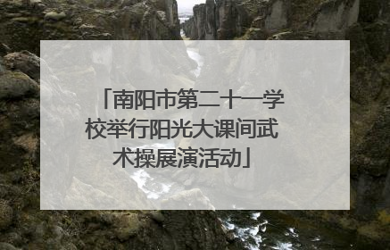 南阳市第二十一学校举行阳光大课间武术操展演活动