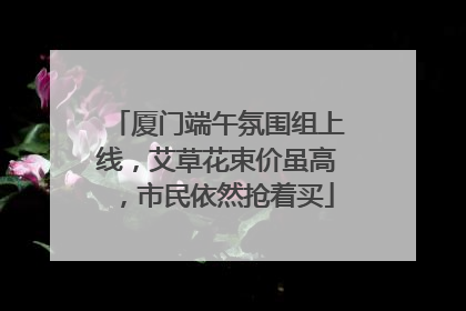 厦门端午氛围组上线，艾草花束价虽高，市民依然抢着买